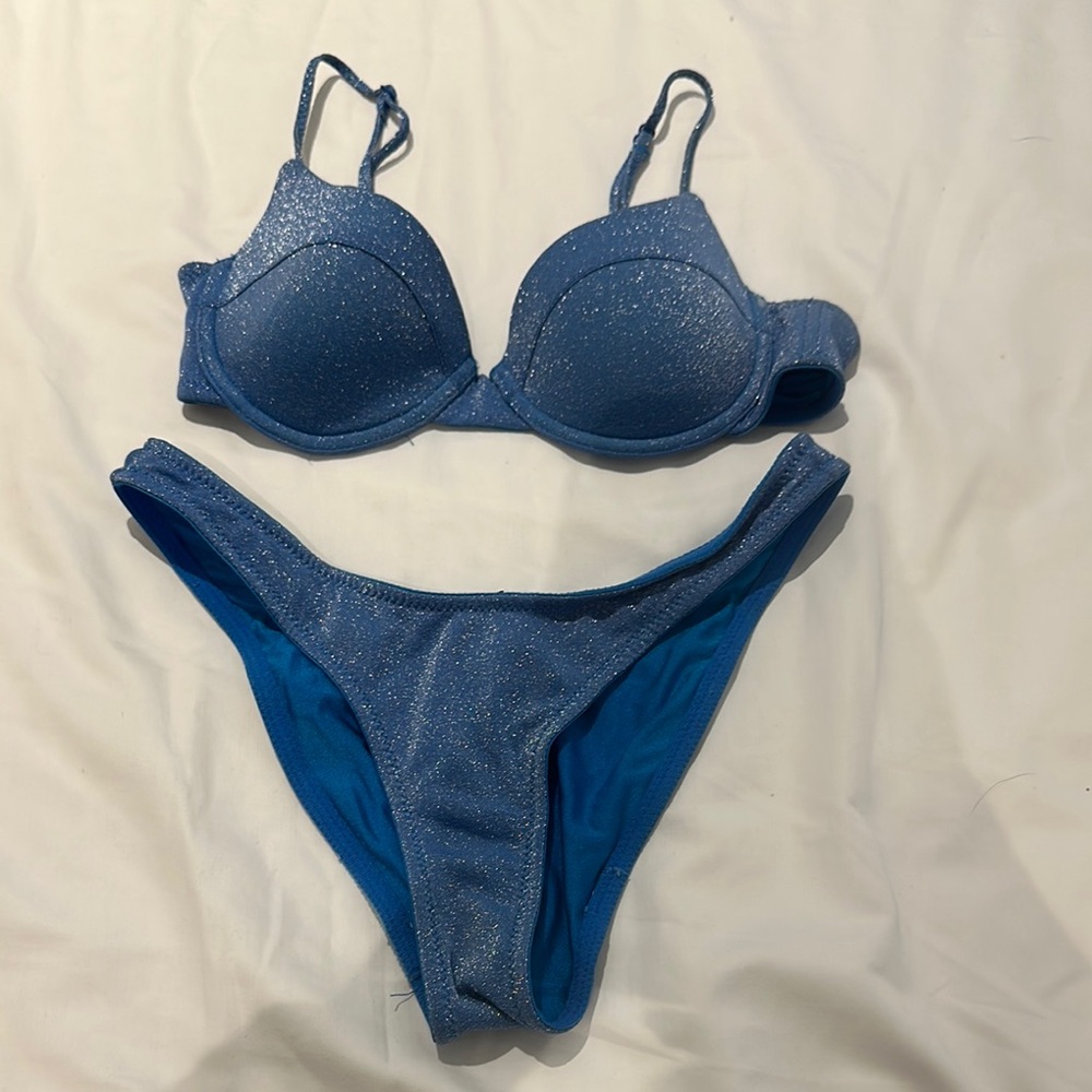 Triangl Swimwear Blue Glitter Bikini